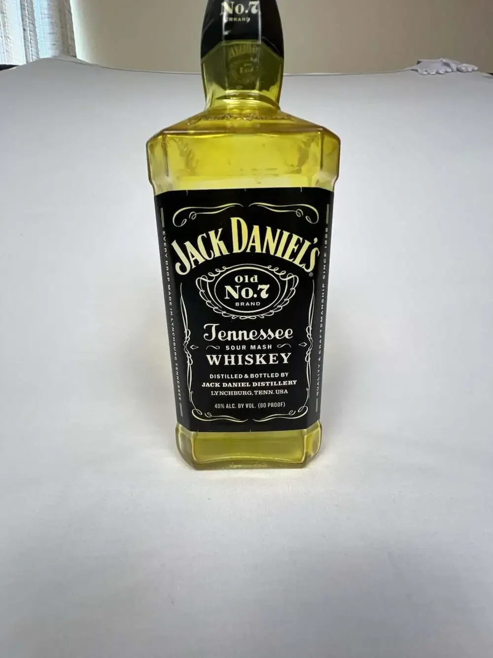 Jack Daniel's Old No. 7 Empty Tennessee Whiskey Glass Bottle